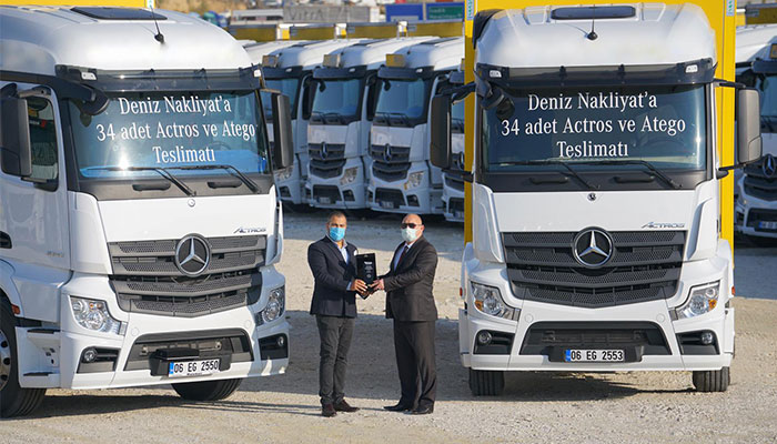 Mercedes-Benz Türk, Deniz Nakliyat’a 34 yeni araç teslim etti