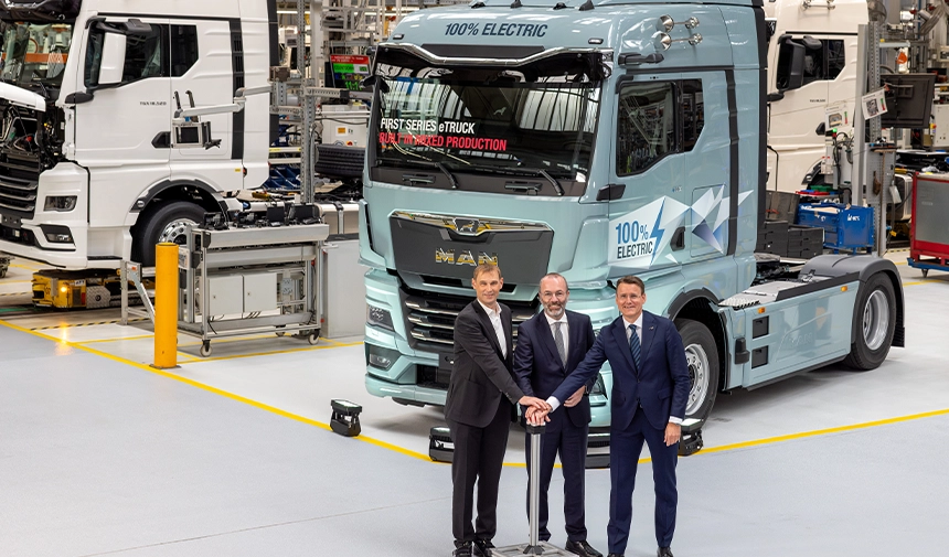 MAN elektrikli kamyon seri uretim