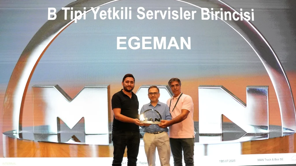 MAN 2025’in İlk Yarısını Değerlendirdi: Servis Ağında Kalite, Pazarda Güçlü Adımlar 3 MAN B Tipi Yetkili Servisler Birincisi EGEMAN