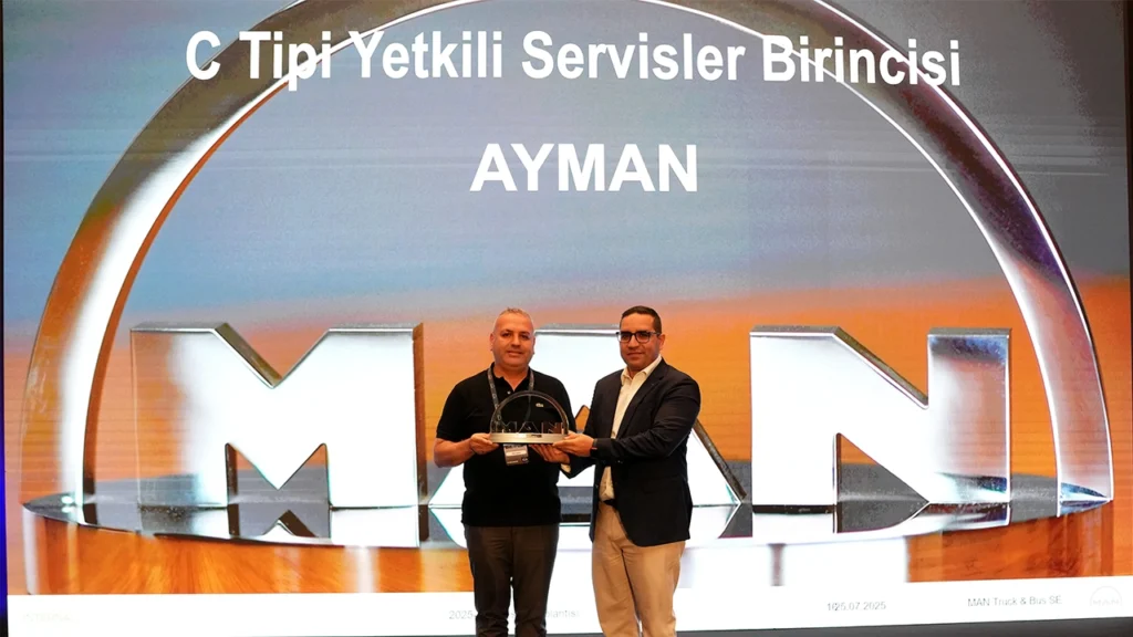 MAN 2025’in İlk Yarısını Değerlendirdi: Servis Ağında Kalite, Pazarda Güçlü Adımlar 7 MAN C Tipi Yetkili Servisler Birincisi Ayman