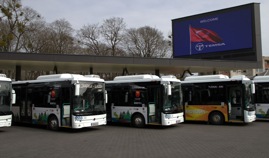 TEMSA’dan Litvanya’ya 15 Elektrikli Araç Teslimatı 3 Temsa Litvanya Teslimati 1